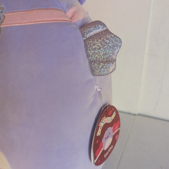 NWT 12" Eartha Purple Seahorse Squishmallows Plush Stuffed Animal Sea Life Tiara - Picture 3 of 10